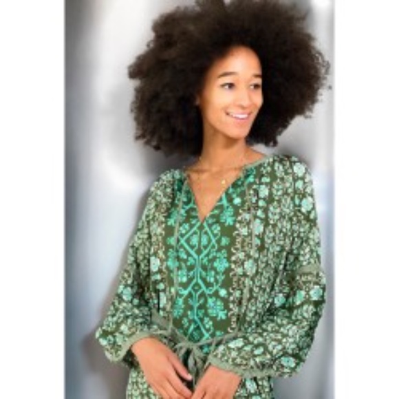 D'Ascoli Toscana Blue Silk Midi Dress sz S NEW - Picture 4 of 13